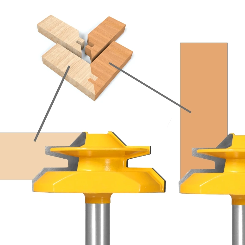 Imagem -05 - Yusun-lock Miter Router Bit para Carpintaria Fresa Ferramentas de Madeira 45 ° Grau 1pc