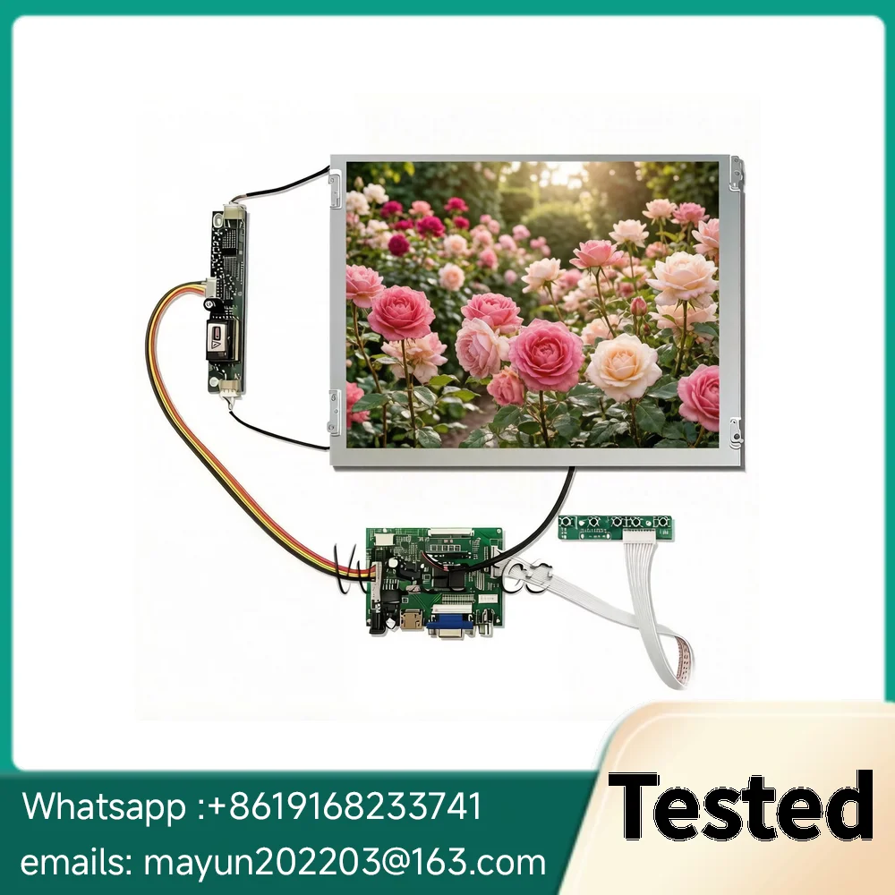 

12.1-inch Industrial LCD Display G121SN01 V3 800x600 with VGA+2AV Driver Board