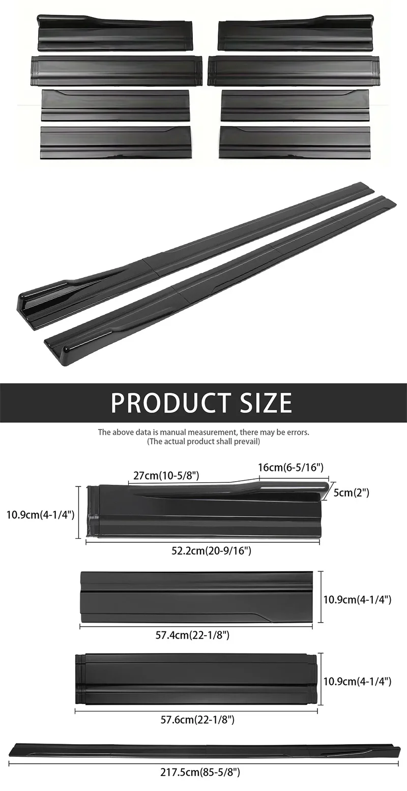 Für Mercedes Benz Zubehör A-KLASSE W177 A200 A250 A35 A45s AMG Auto Seitenschweller Erweiterungen Rocker Panels Lip 8 Stück 86,6 Zoll/2,2 – Detail 2