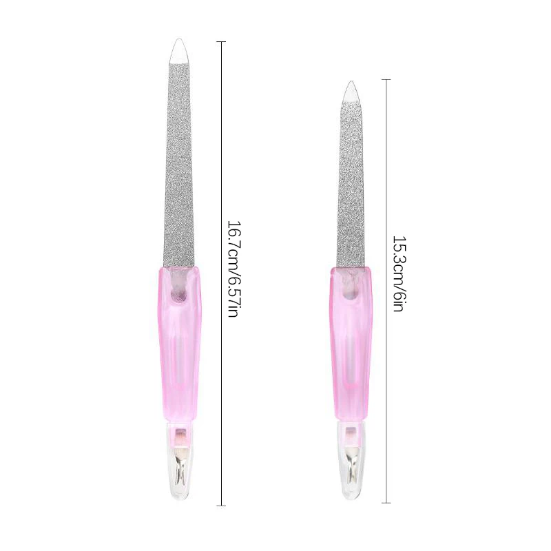 Professional Nail File Durable Subject Chafe Art Tool Stainless Steel Metal Nail File Nail File Double-end Design