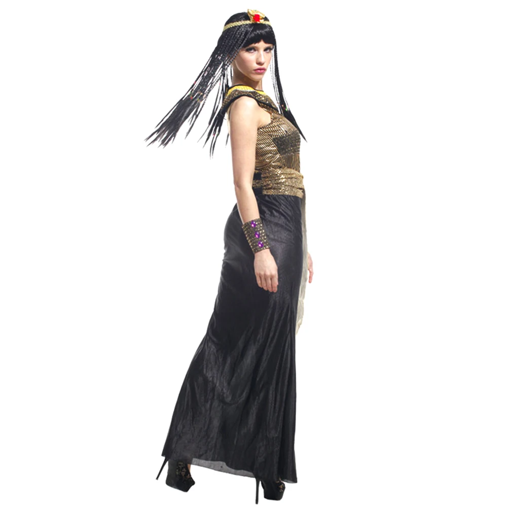 Halloween Ancient Egypt Egyptian Pharaoh Costume for Men King Cleopatra Queen Cosplay Carnival Party Medieval Couple Party Dress - view 5