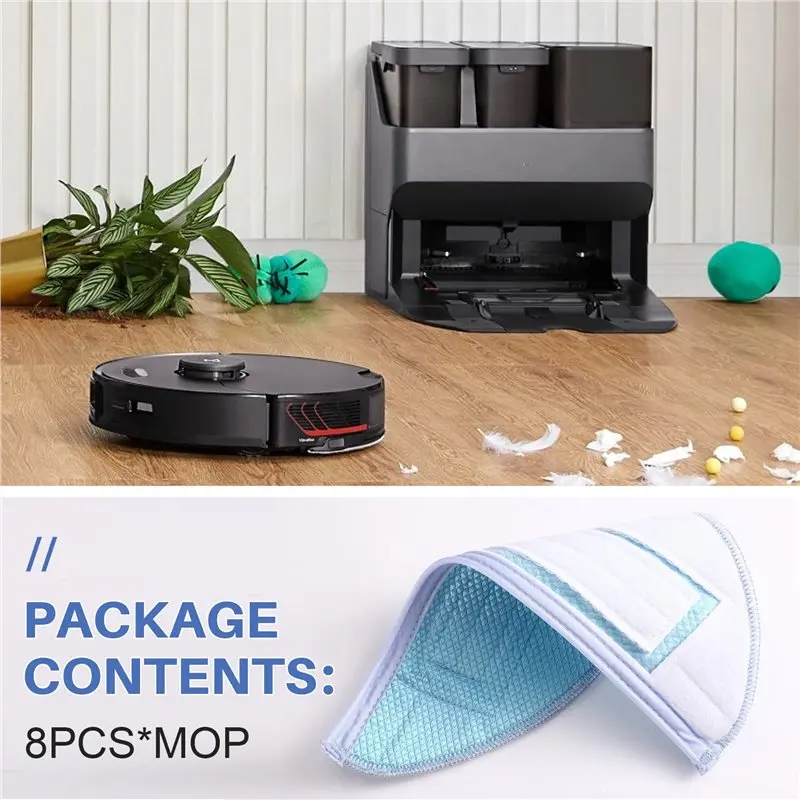 【618 SUMMER SALE】Microfiber Fish Scale Mop Replacement Pads Wave Pattern For Roborock S7/S7+ S7 Maxv/S8/S8+ Robot Vacuums