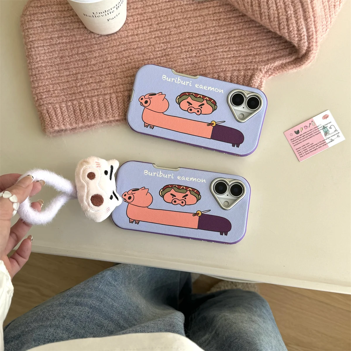 

New purple and pink piglet leather Phone Case For iPhone 16 15 14 13 Pro Max fundas iphone 15 case Protective cover 13 15 16