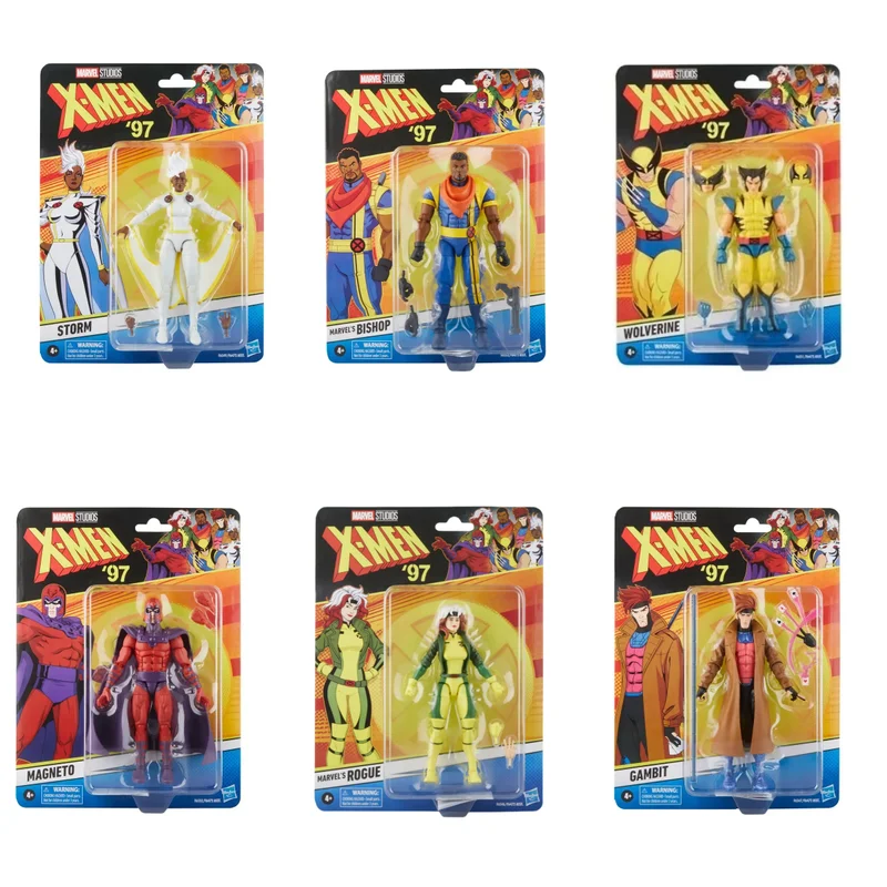 

New Marvel Legends Retro X-Men 97 Bishop Magneto Rogue Gambit Wolverine Storm 6" Action Figure Model Xmen Doll Toy Birthday Gift