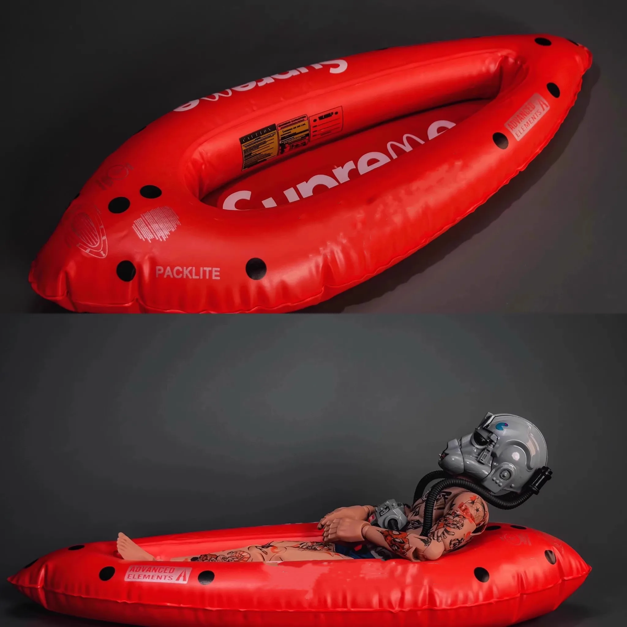 1/6th TRICKYMAN12 Mini Toys Model KAYAK Rubber Boat Not Real Not included Paddle and Figures Accessories For 12