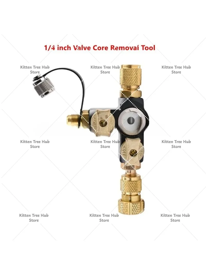 1/4 Inch Valve Core Removal Tool Dual Valve with Sight Glass Mini Splits and Systems