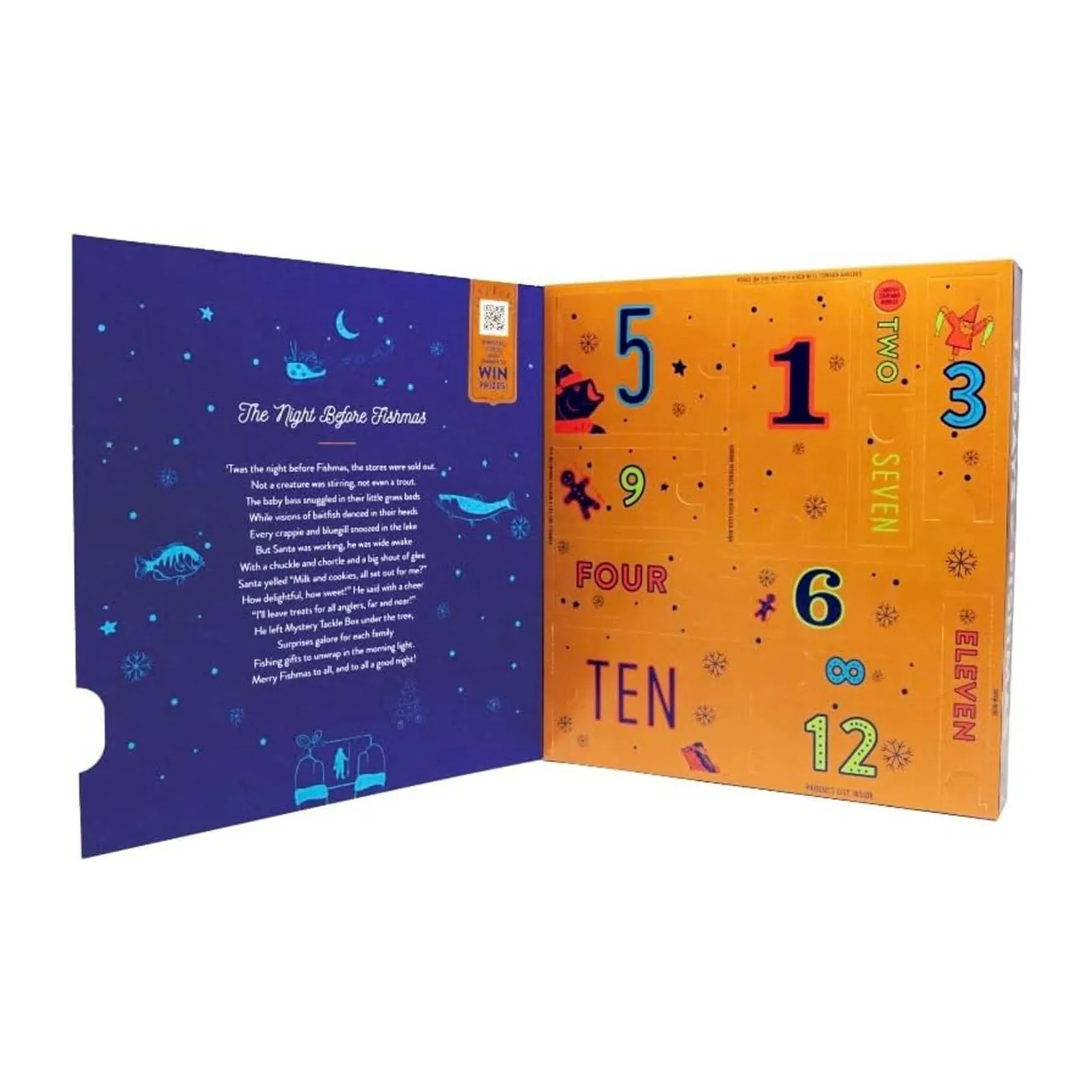 1 Set Of Advent Calendar Fishing Christmas Countdown 12 Days Fishing Set For Adult Men Teen Boys Extra Large Countdown Clock