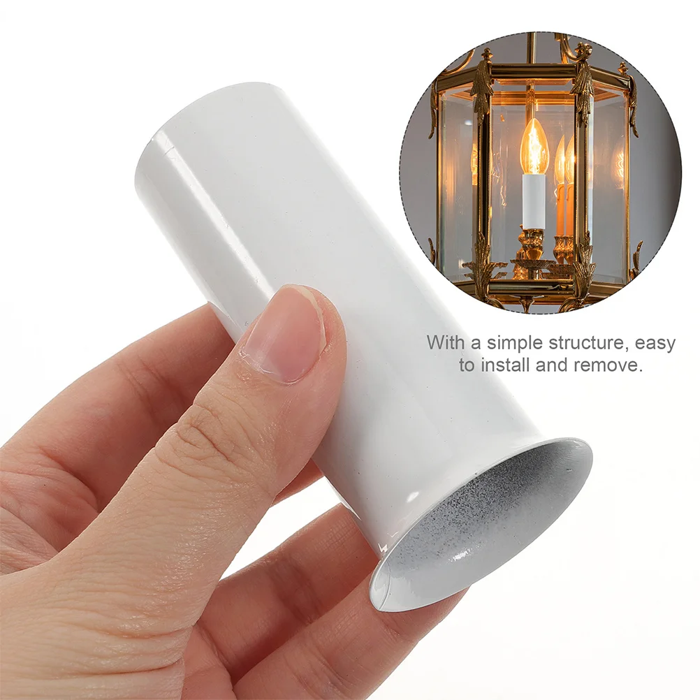 

15pcs Hanging Lamp Base Sleeve Metal Candelabra Base Covers For Ceiling Light Fixtures Lamp Holder Tube Lighting Parts