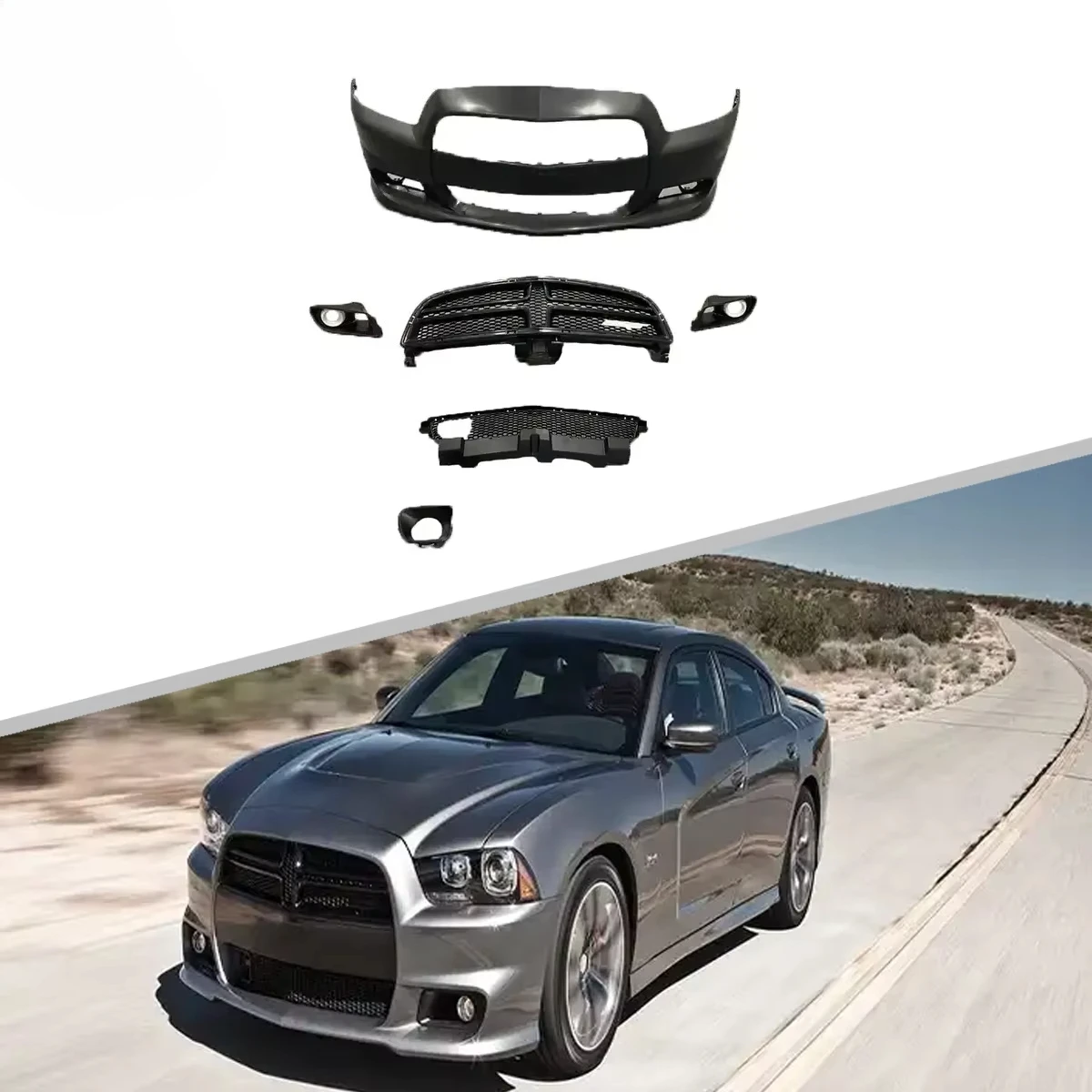 

SRT Style Front Bumper Front Lip Auto Parts Car Bumper for Dodge Charger 2008-2014custom