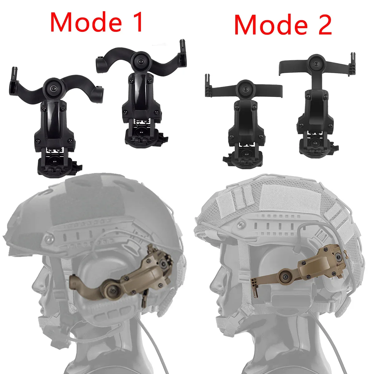 Shooting Headset Bracket Rail Mount Kit ARC Helmet Rail Adapter for OPS Core ARC Team Wendy M-LOK Rails Headphone Brackets