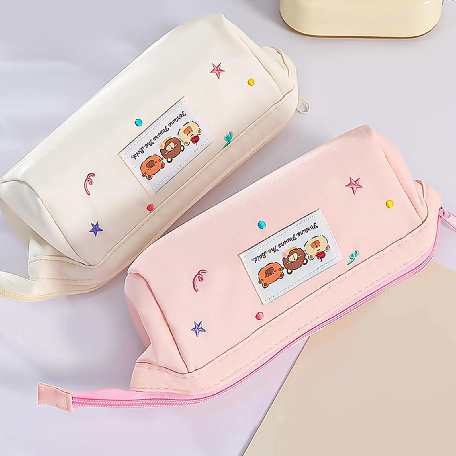 

Cute Pencil Case Aesthetic Bear Pencil Bag Cute Pen Case Stationery Supplies Holder Pen Bag for Marker Women Cosmetic Students