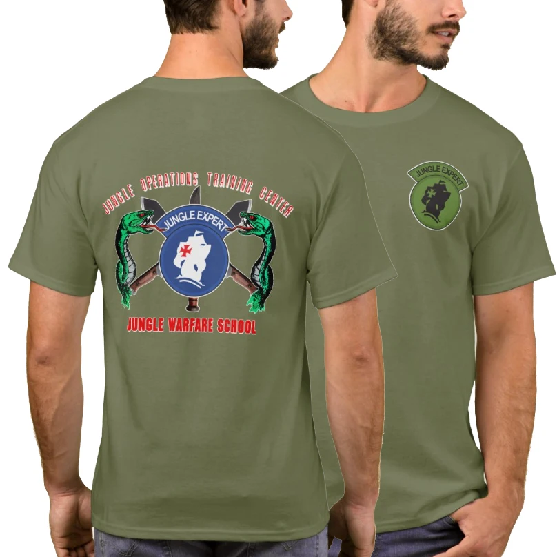 Jungle Warfare School Jungle Operations Training Center T-Shirt 100% Cotton O-Neck Short Sleeve Casual Mens T-shirt Size S-3XL