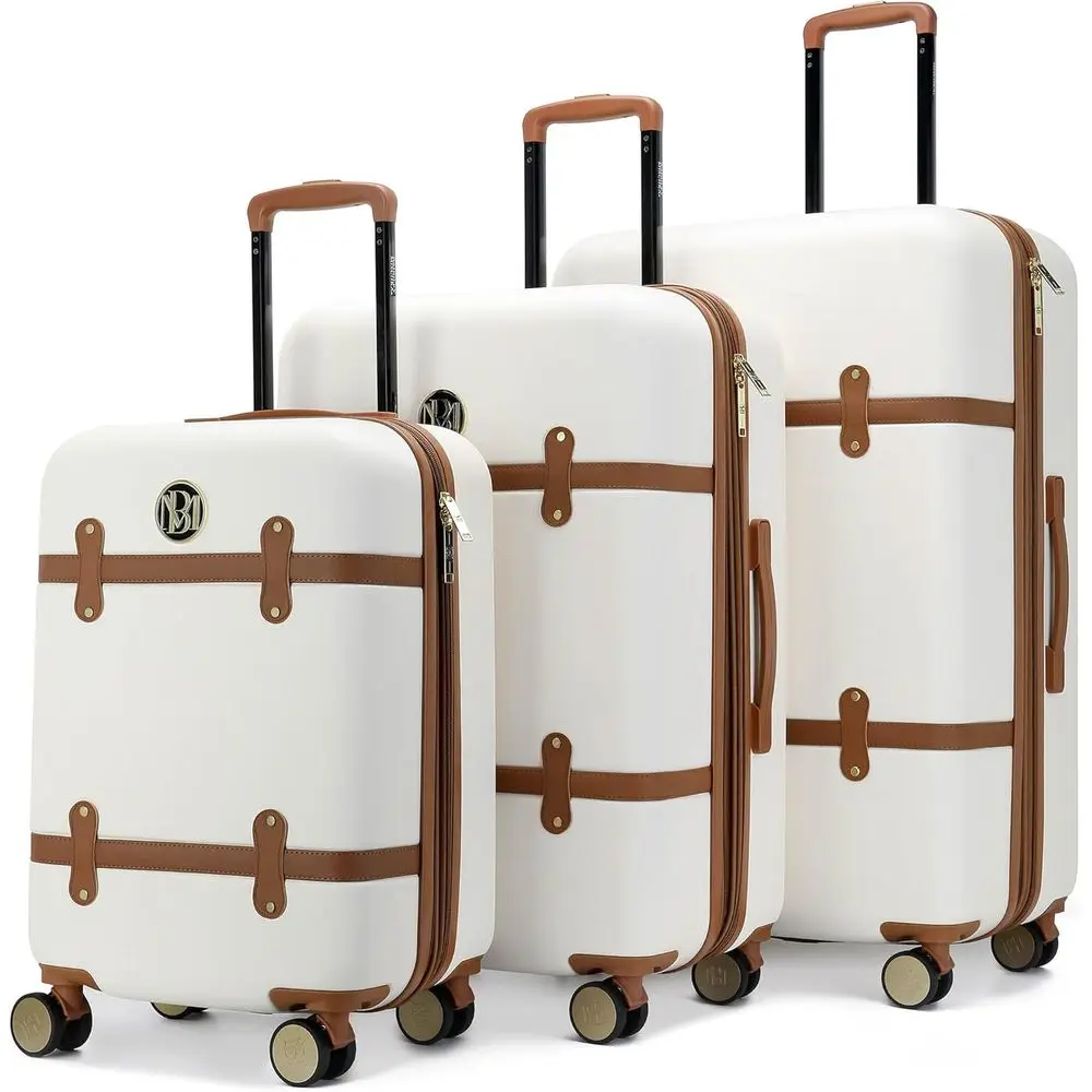 

Expandable 3-Piece Polyte-ABS Retro Large Set in White