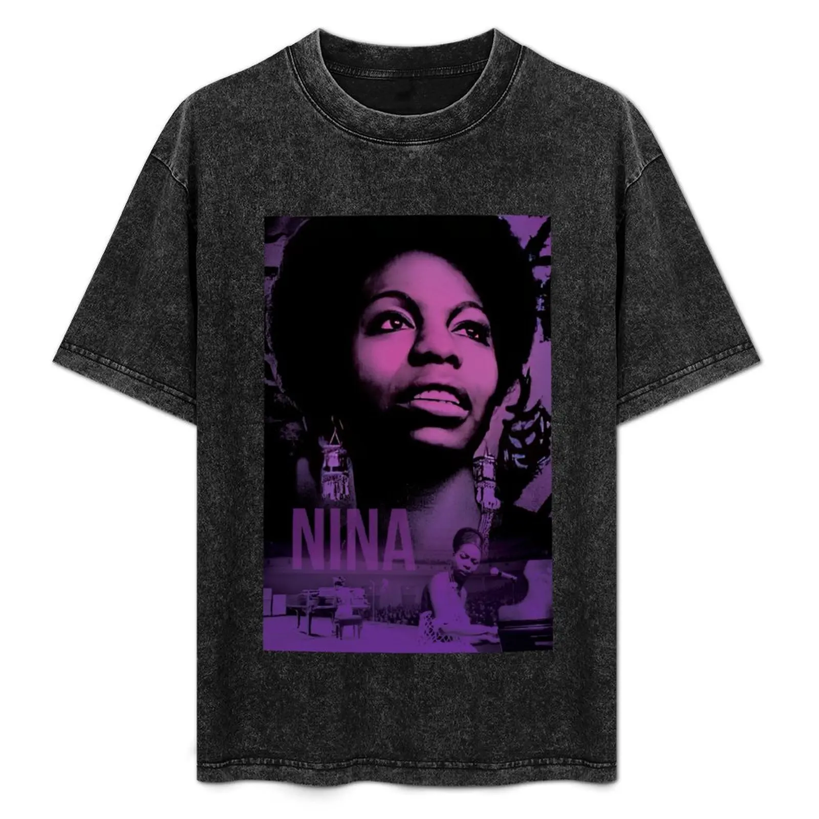 Famous Black Women Series _ Nina Simone Mood T-Shirt aesthetic clothes vintage t shirts mens workout shirts