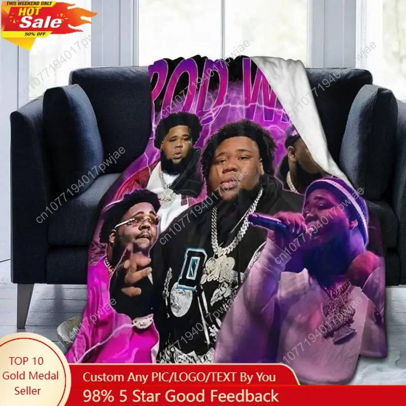 

Soft Funny Throw Blanket Rod Wave Flannel American Blankets Lightweight Warm Blanket Plush Air Conditioned For Teen Couch Bed So