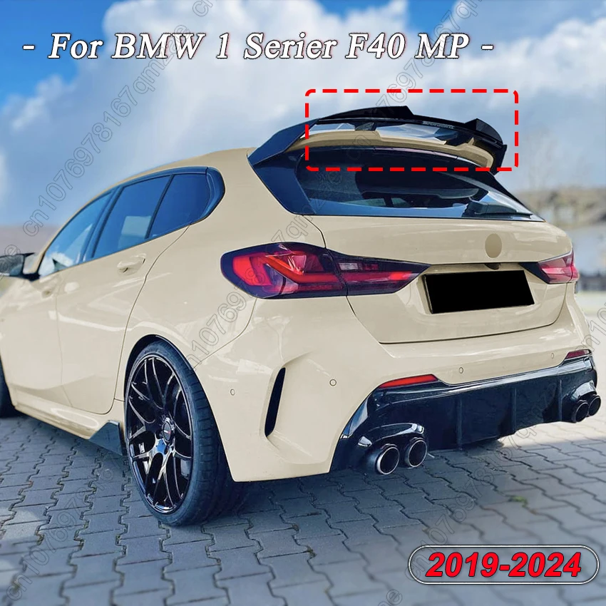 أجنحة السقف الخلفي على طراز ماكستون لسيارات BMW F40 M135i M-Performance 2019 2020 2021 2022 2023 2024 ضبط مظهر أسود/كربوني لامع