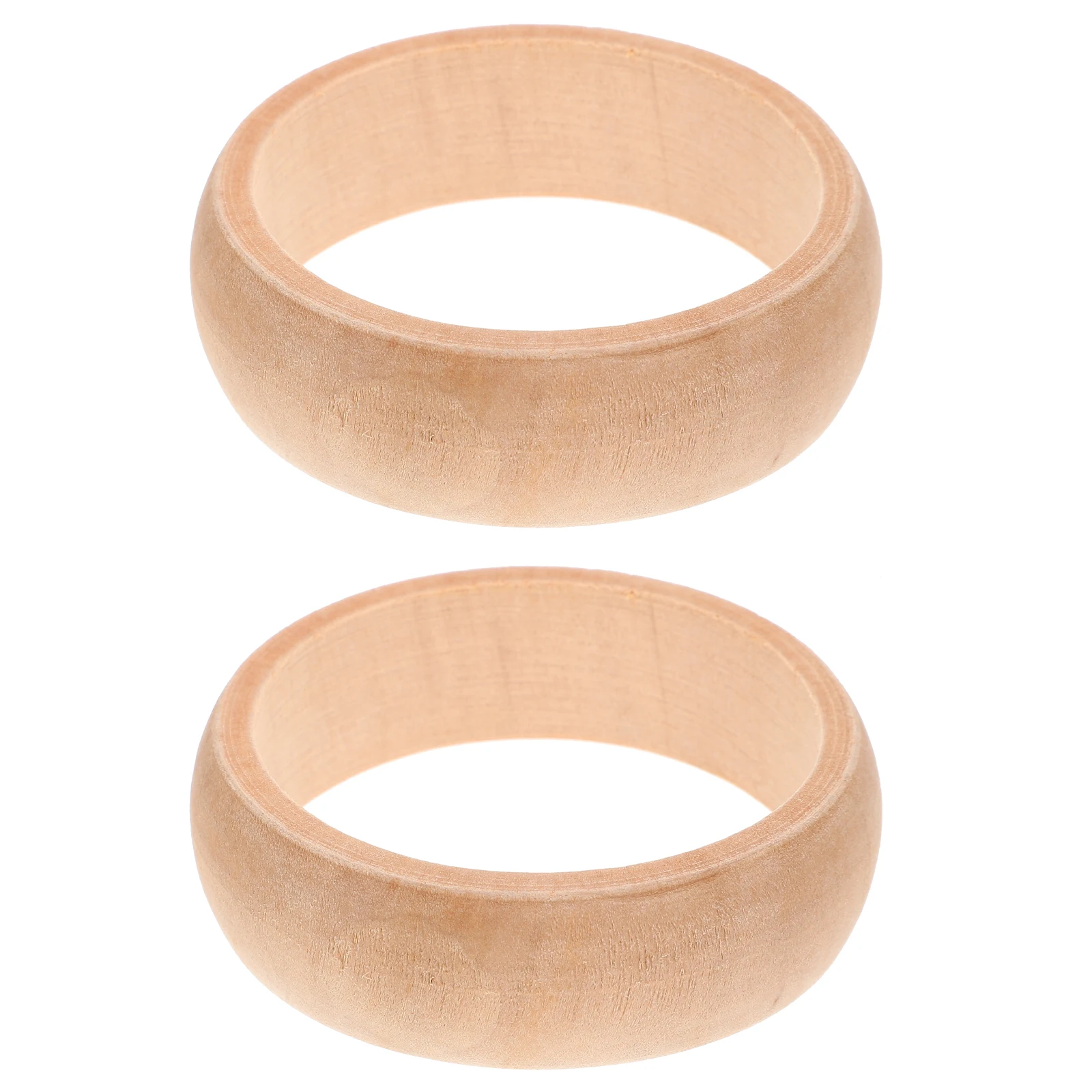 

2Pcs Wooden Rings Blank Smooth DIY Bracelets Jewelry Making Kids Craft Unpainted Wood Bangle Bracelets Arts and Crafts