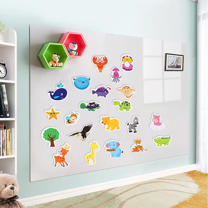 12/36Pcs Cartoon Animal Plant Fridge Magnets Magnetic Sticker Push Pin Perfect for Office Whiteboard Refrigerator Kids DIY Decor