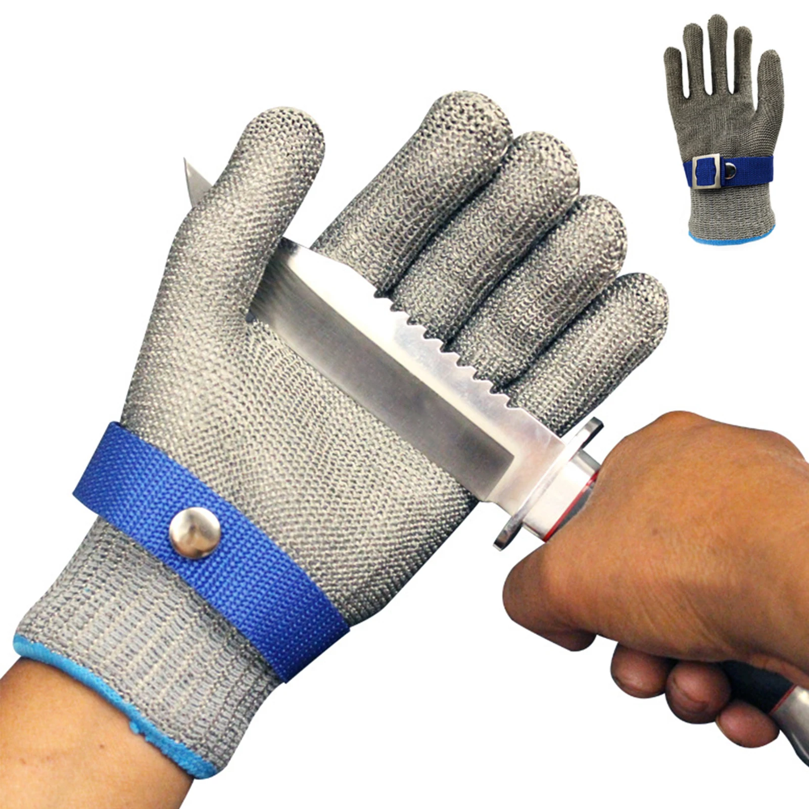 Protective Wire Gloves Anti Cut Stainless Steel Work Butcher Protection Opening Oysters For Kitchen Resistant Safety