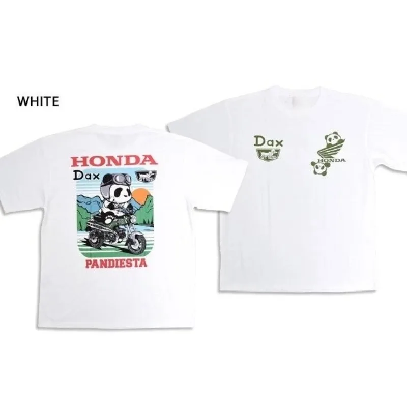 

Honda 2026 Trendy Men's and Women's T-shirt White With Panda T-shirt 100% Cotton Large Logo T-Shirt Breathable Comfortable Top
