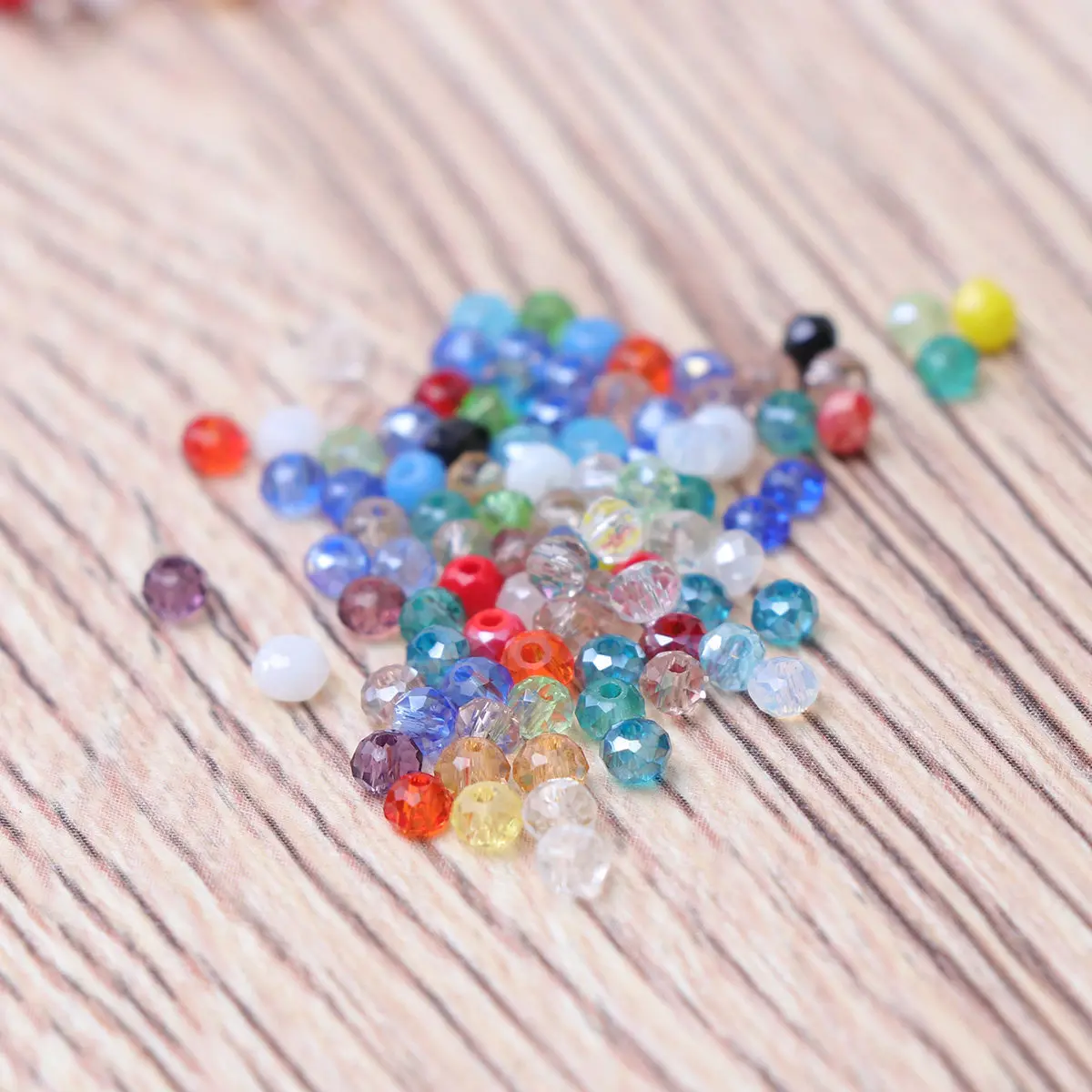 

550Pcs Crystal Beads Set Colorful 2-10Mm Bicone Glass Beads Jewelry Making DIY Accessories for Bracelets Necklaces Crafts