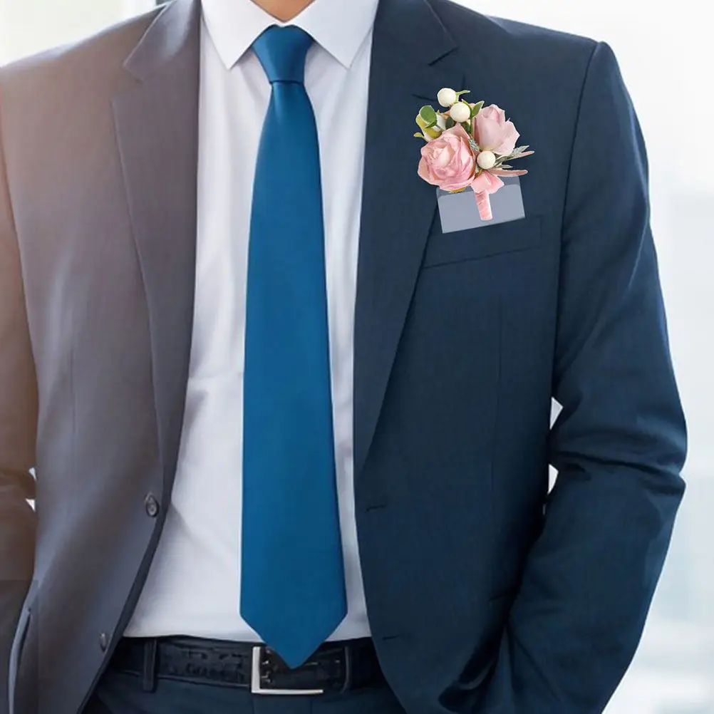 

100Pcs Transparent Pocket Corsage Holder PVC Boutonniere Sleeve for Groom Prom Wedding Formal Events Easy Clean Secure Flower