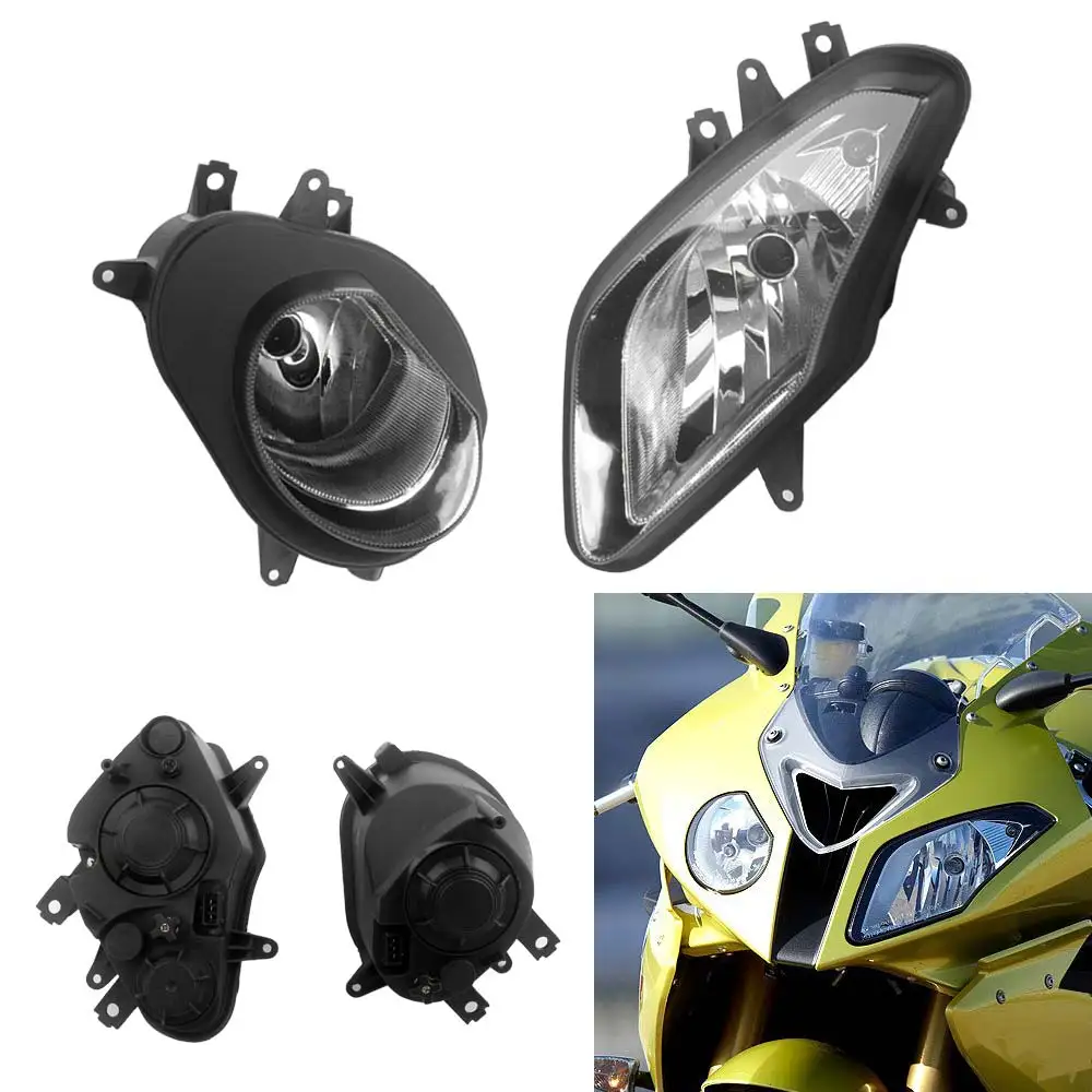 

High Quality Headlight Assembly Housing Bulbs Are Not Included For Bmw Hp4 S1000Rr 2009-2014 Abs Plastic Black Casing Clear Lens