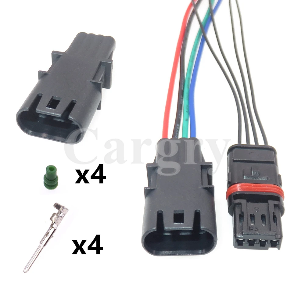 1 Set 4P Auto Wiring Plugs Car Male Female Wire Connector AC Assembly Automobile Replacement Socket Accessories