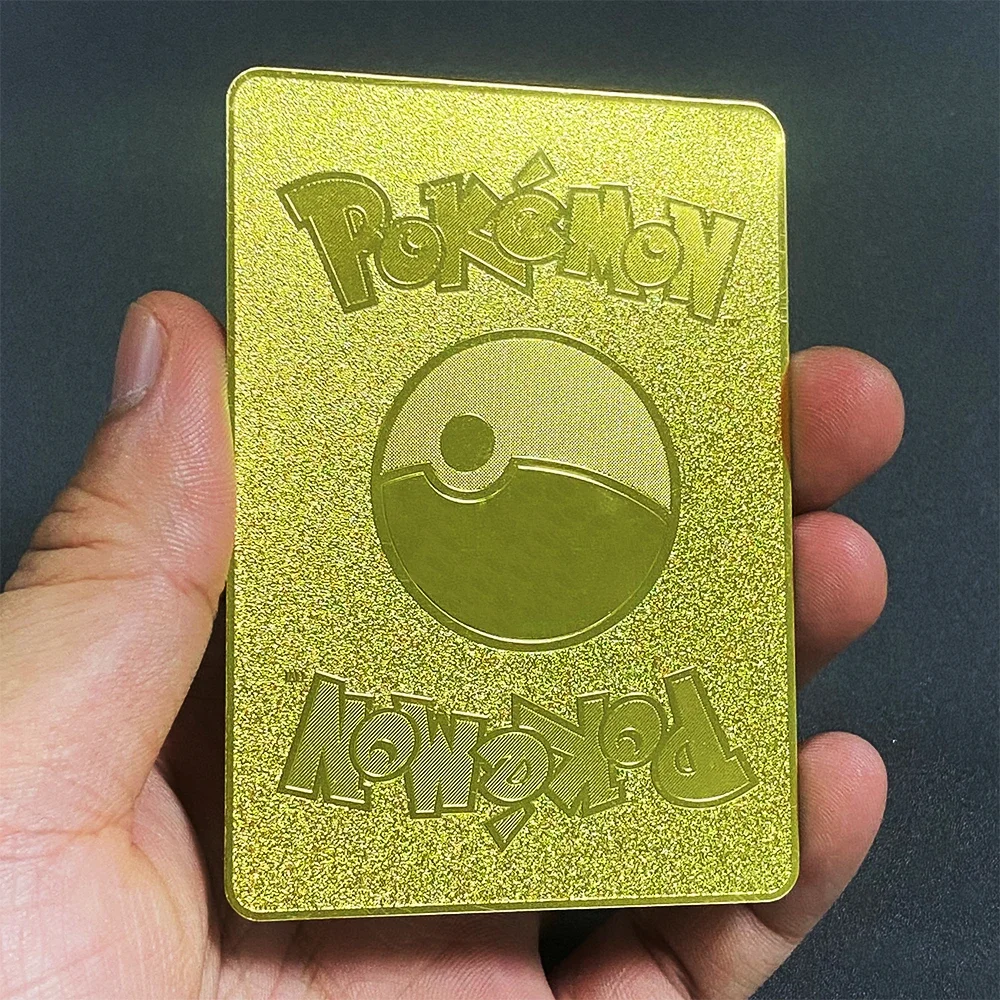 Pokemon Eisen Karten Gold Vmax Karte Pikachu Charizard Englisch Metall karten Mega Vstar GX Paket Anime Spiel Kampf Sammlung Geschenke