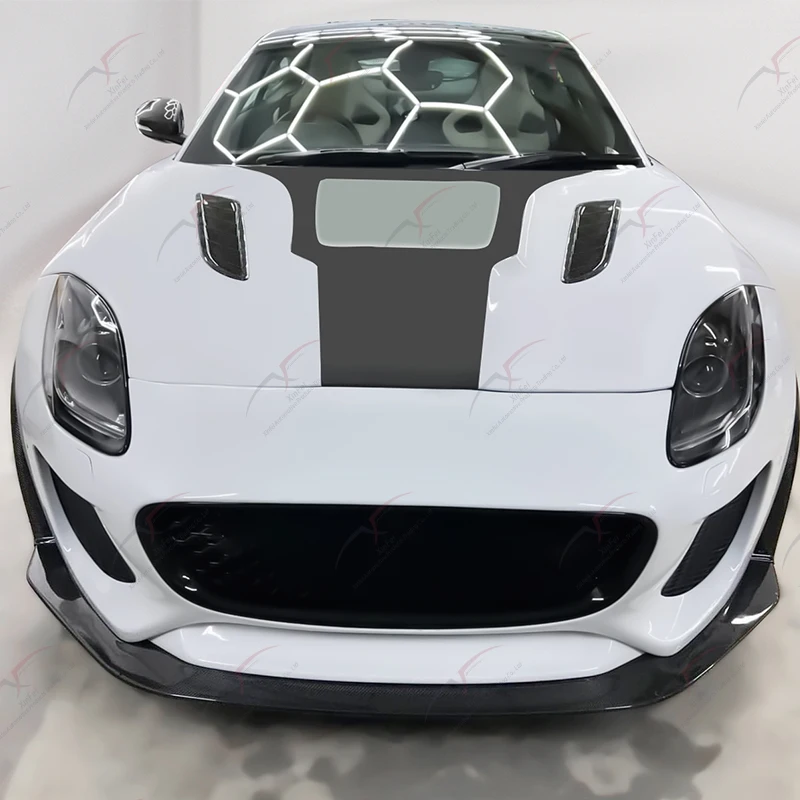 Suitable for Jaguar F-TYPE 2013-2020 P7 modification front bumper assembly front lip front spoiler carbon fiber