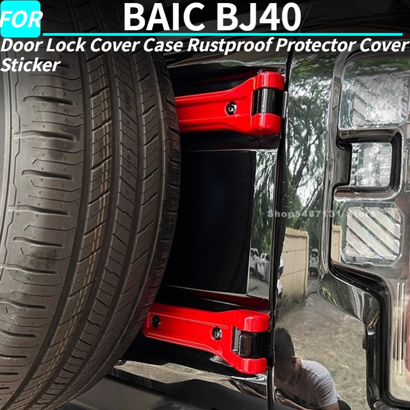 

Чехол для дверного замка автомобиля, нержавеющая защитная наклейка для BAIC BJ40, аксессуары для интерьера 2024 2025 2026