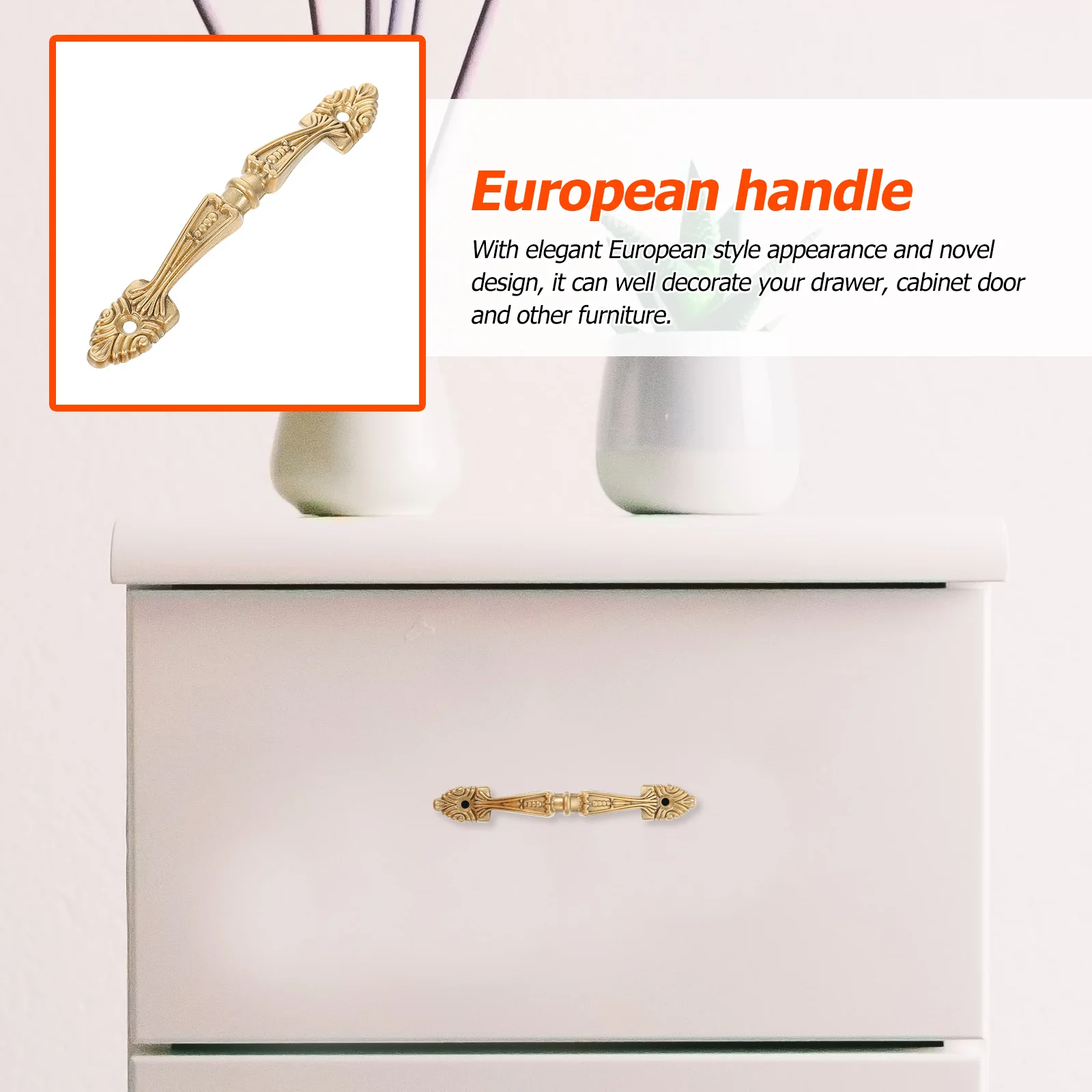 

1 set 1 Set Drawer Puller Simple Design For Drawer European Style Handle Wardrobe Cabinet Door Furniture Handle Puller Hardware