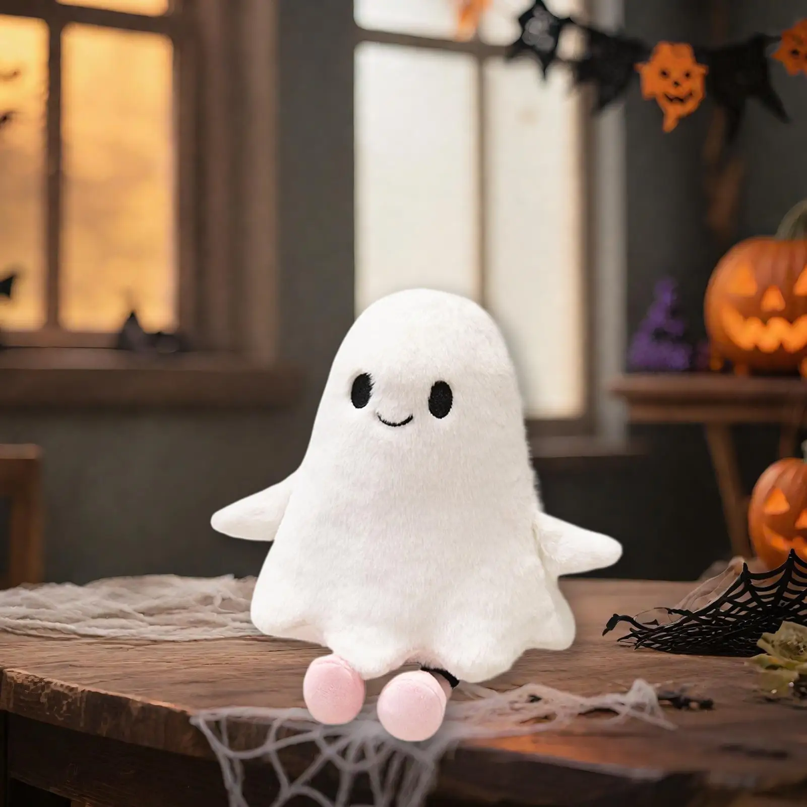 Brinquedo fantasma de pelúcia, figura de brinquedo de halloween, decoração, boneca assustadora para sala escolar, aniversário, crianças, casa, feriado, exibição, festa, decoração