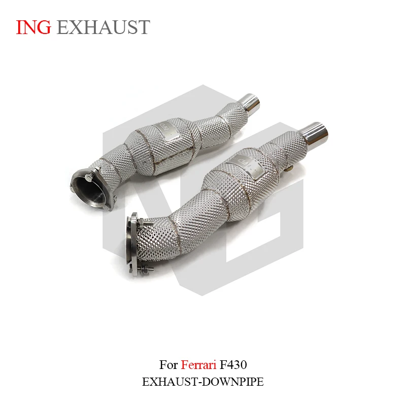 

ING Exhaust Downpipe Catalyzed for Ferrari F430 SCuderia V8 4.3L Vehicle Converter Engine Power Tube Performance System