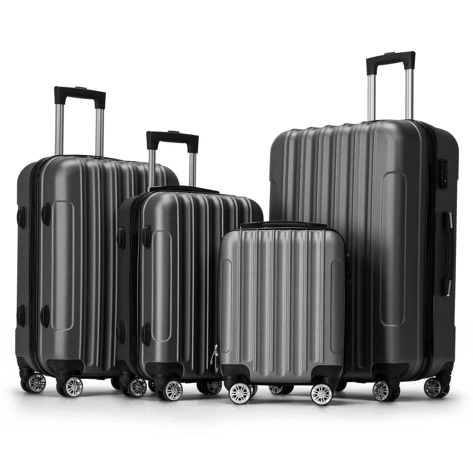 

Vertical pattern four-in-one universal wheel with handle trolley case 16in 20in 24in 28in ABS aluminum alloy trolley classic,