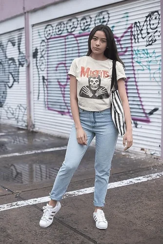 Imagen 2 del producto Camiseta de estilo Punk Misfits para hombre, camiseta Retro con patrón de calavera callejera, nueva moda