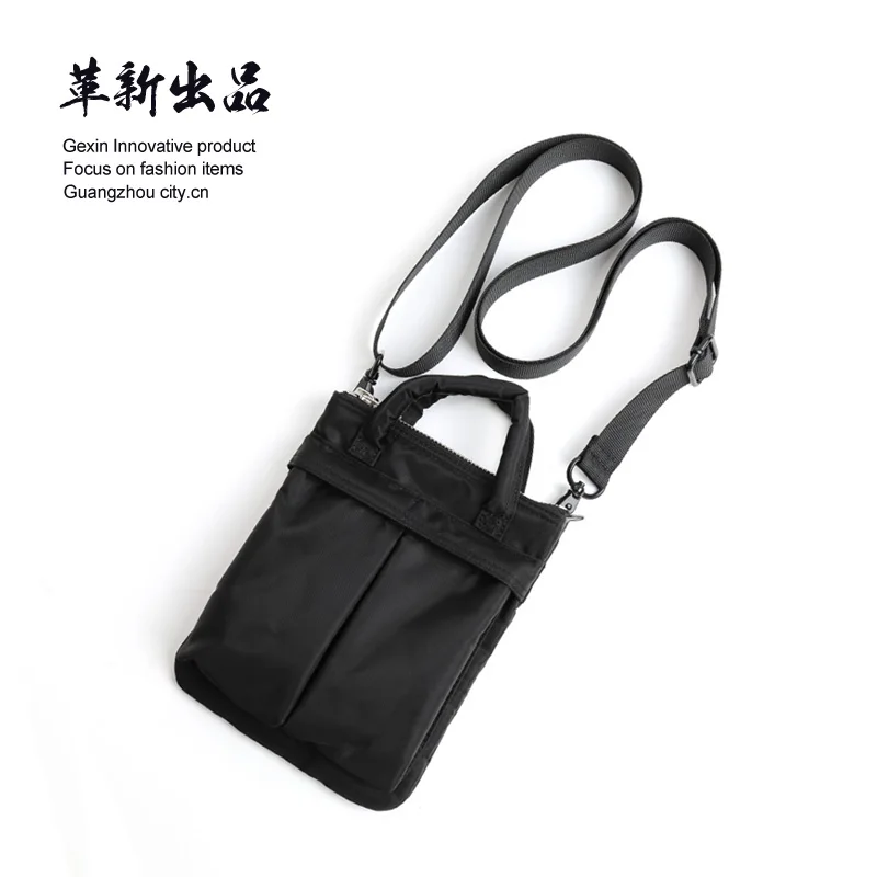 Waterproof Men Small Fanny Pack Nylon Cloth Crossbody Bags Japanese Style Durable Shoulder Bag Outdoor Sling Bag