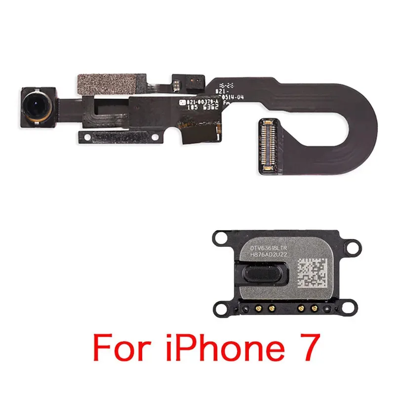 Fotocamera frontale con cavo flessibile per sensore di luce per parti di ricambio per altoparlante auricolare per iPhone 7 8 Plus