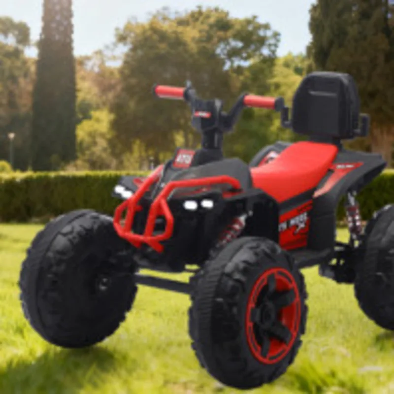 Batería de plomo y ácido de 12V para niños pequeños, juguetes para niños pequeños, 4 y 12 neumáticos grandes, absorción de impacto Real, 80min, 2 engranajes, marcha atrás, seguro