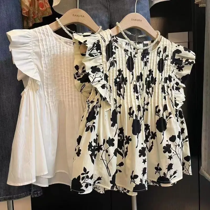 

Royal Court Style Women's Spring Shirt New Fashion Multi Purpose Layered Wearing Elegant and Beautiful Top