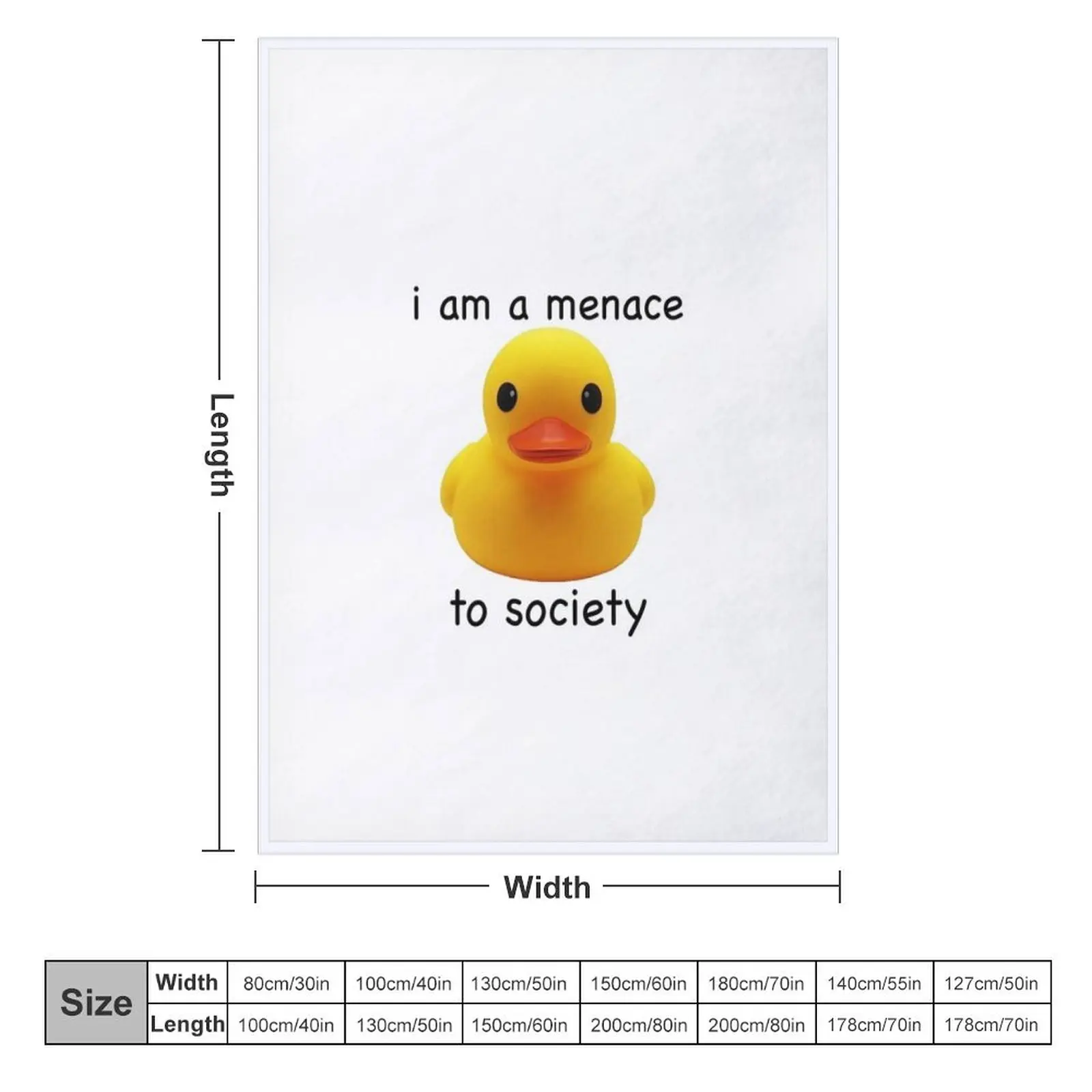 menace to society rubber duck Throw Blanket Loose Soft Big Plaid Blankets