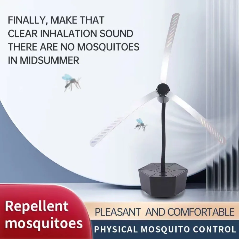 USB Rechargeable Fly Repellent Fan Portable Multi-Functional Insect Repellent Fan Can Drive Flies Safe Fly Fans for Food BBQ