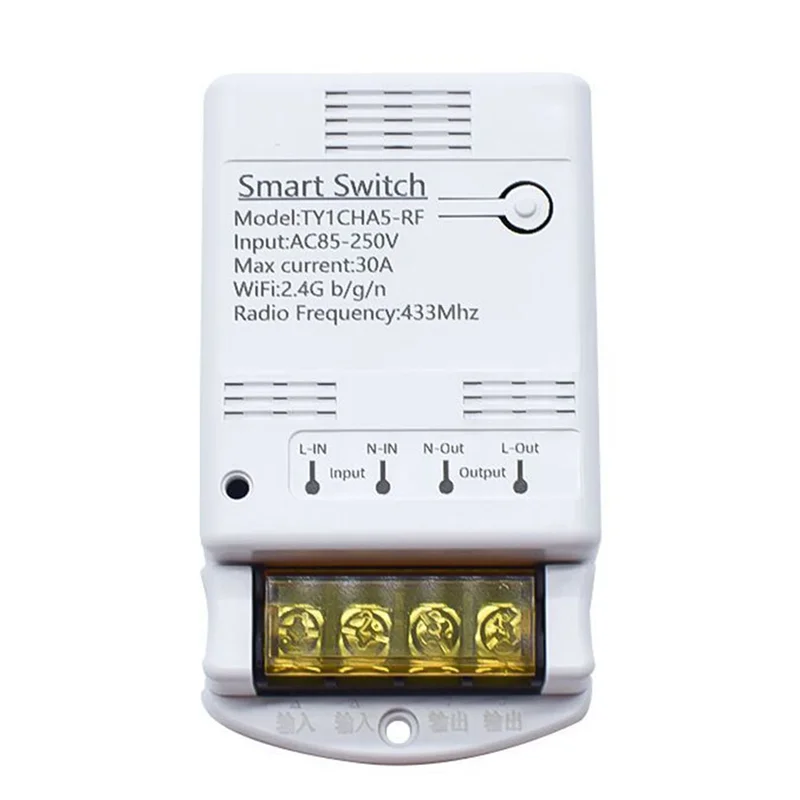 ABZW 4000W 30A Wifi relé de interruptor Tuya Smartlife APP 433Mhz módulo receptor RF AC 85-250V 220V disyuntor de automatización del hogar