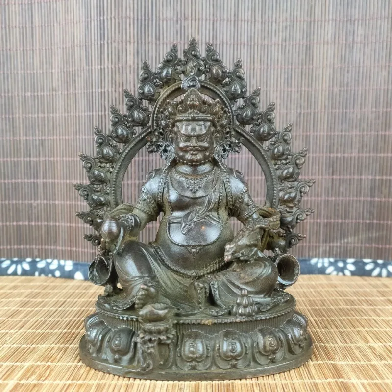 Gold brass Buddha Statue Desk Ornament Home Decoration Craft Accessories Metal Chinese God Of Wealth Sculpture Vintage Decor