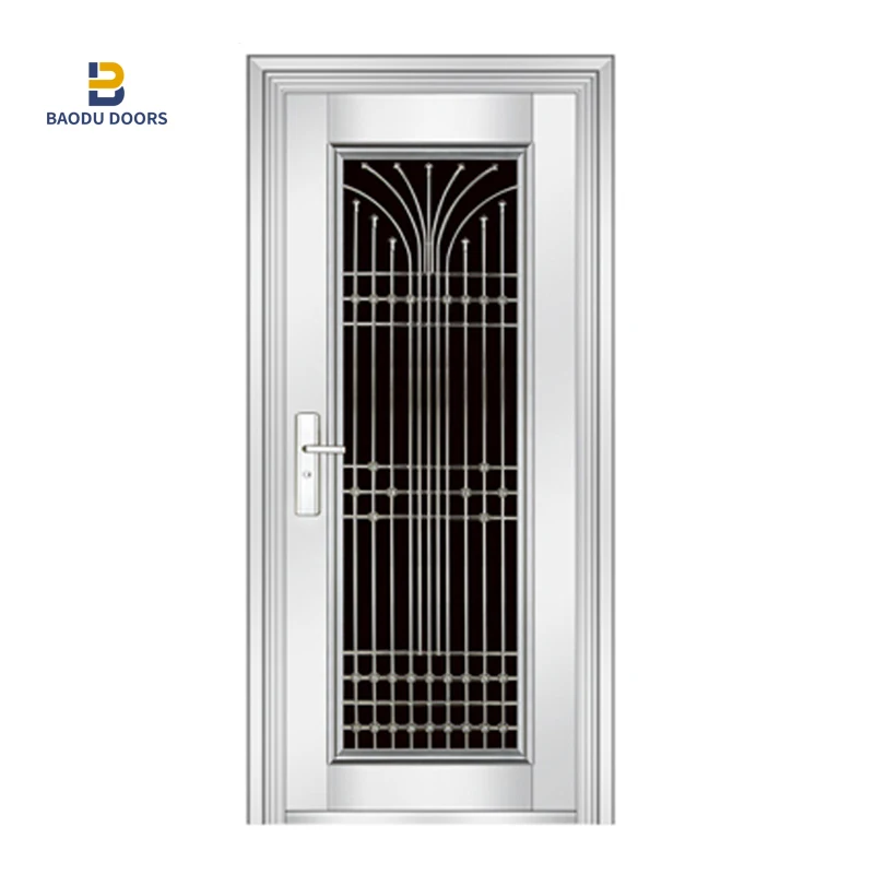 stainless steel single door design high security exterior waterproof door