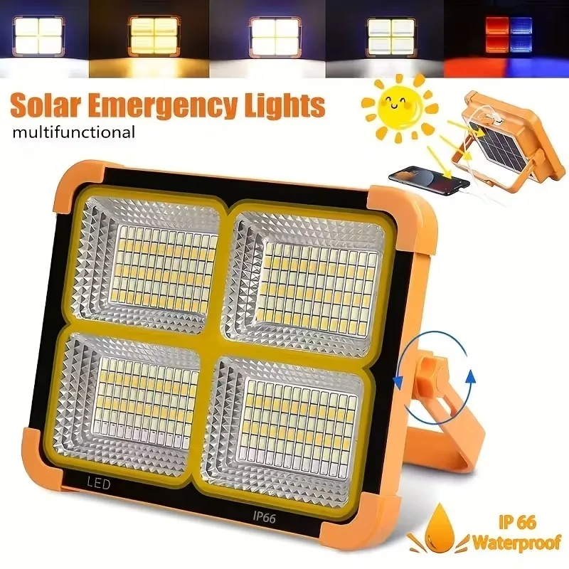 

Солнечный кемпинговый фонарь 20000 мАч, перезаряжаемый светодиодный светильник для палатки, магнитный аварийный фонарик, повербанк для ремонта на открытом воздухе