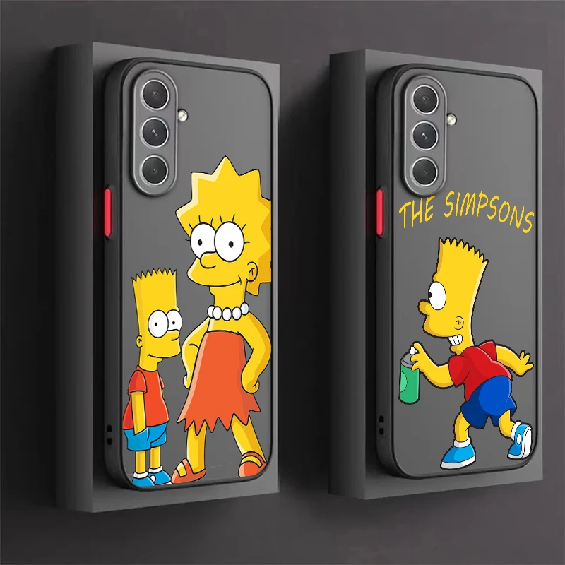 

The Mischievous Simpsons Frosted Translucent For Samsung Note 20 A35 A03 A54 A31 A22 A34 A14 A24 A04 A55 5G Cover Phone Case