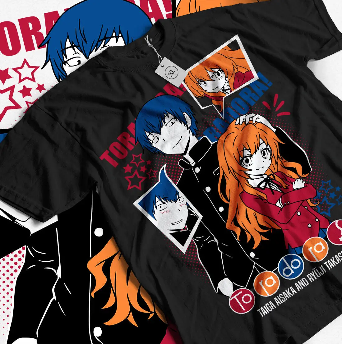 

Toradora T-Shirt Taiga Ryuuji Aisaka Takasu Kawaii Anime Tee Gift Shirt All Size