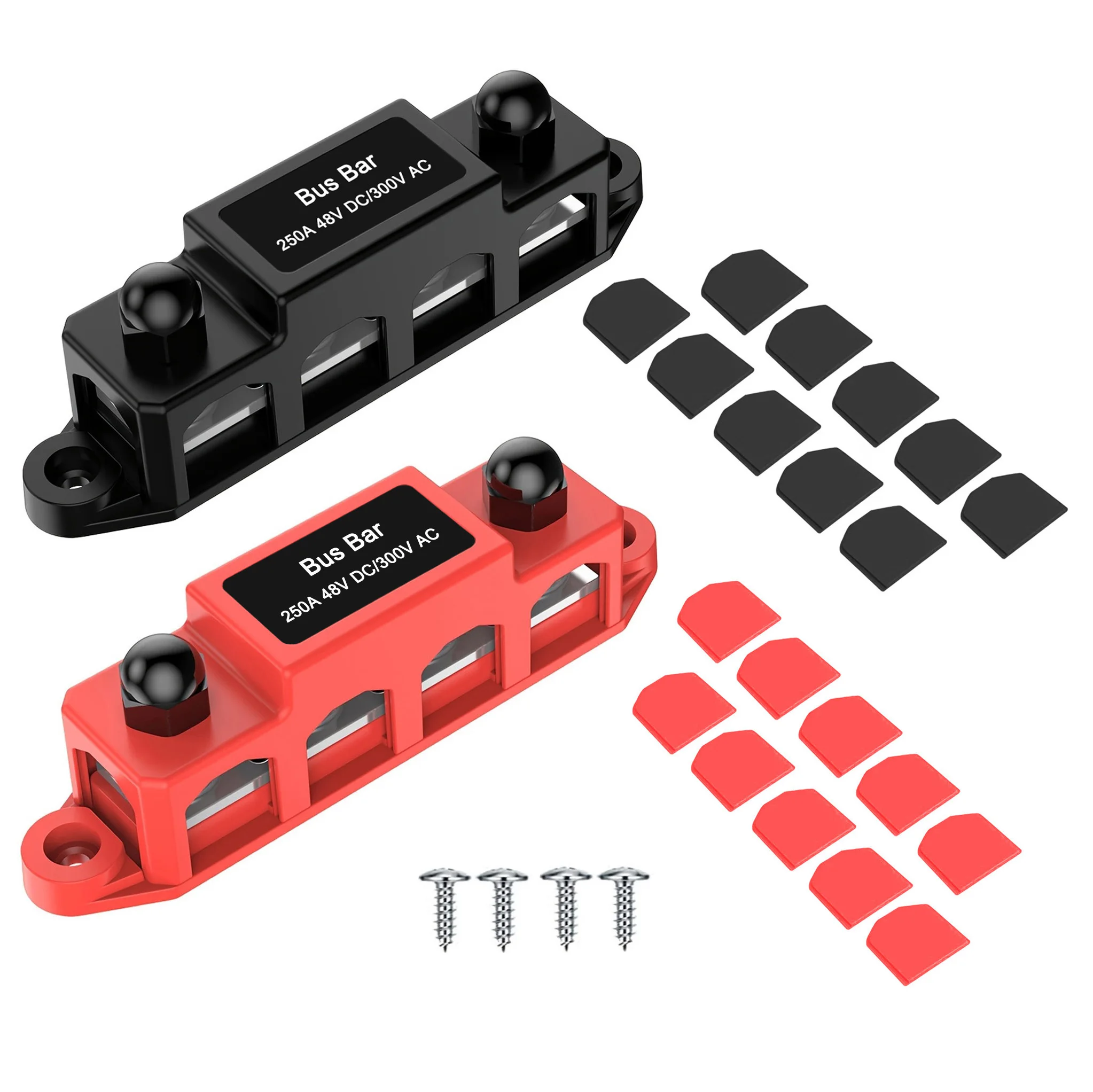 

48 В 250 А положительный отрицательный M4 M10 клемма шины аккумуляторный блок распределения питания с крышкой для 12 В лодки автофургона грузовика кемпера