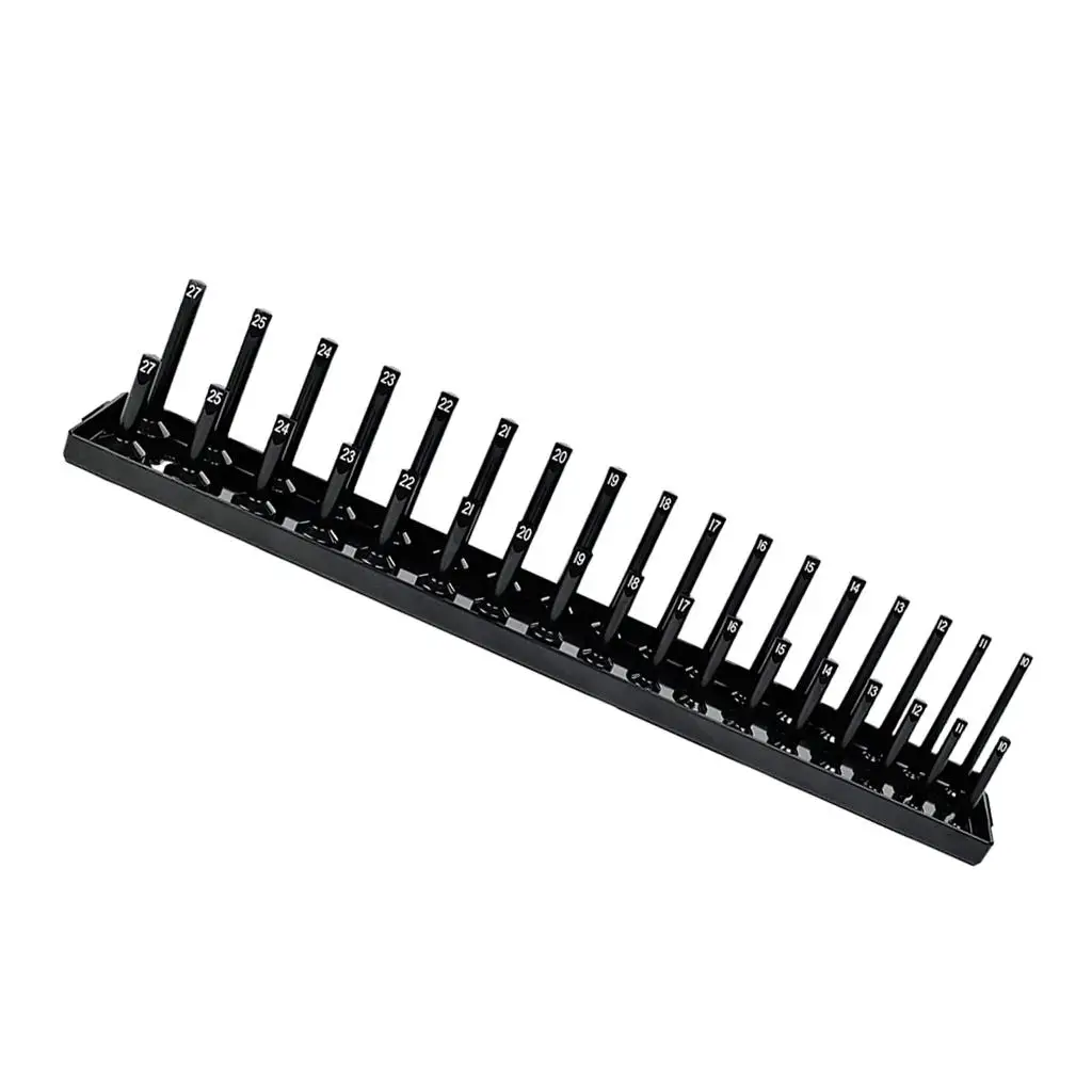 Socket Tray Rack Plastic Storage Organizer Metric Socket Stand for Drawer Table Top Tool Arrangement